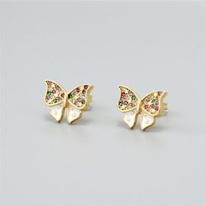 White Butterfly Gold Plated